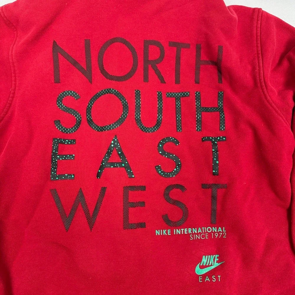 Nike Sportswear Hoodie Mens Large Red Zip Up 